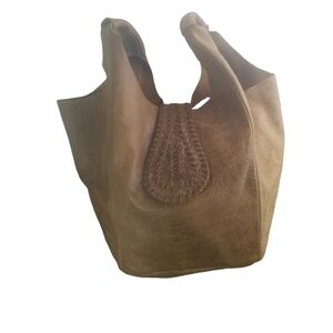 All'asta Kamya brown leather hobo tote purse